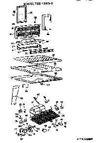 Unit Parts Diagram and Parts List for TBX18ZGB  General Electric Refrigerator