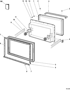 FREEZER DOOR Diagram and Parts List for TDC18PAAALBS  General Electric Refrigerator