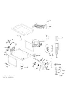 Machine Compartment Diagram and Parts List for UCC15NPRCII  General Electric Ice Maker