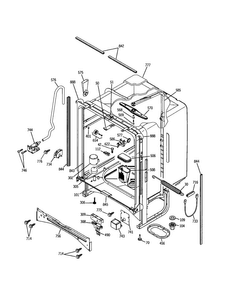 Body Diagram and Parts List for PDW7300GWW  General Electric Dishwasher