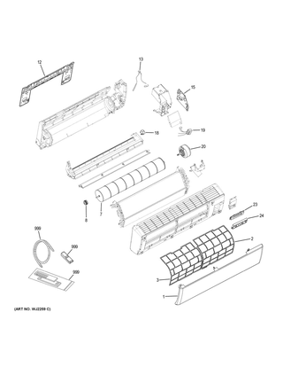 Optional Accessories Diagram and Parts List for HSU12VHG(DB)-G  General Electric Air Conditioner