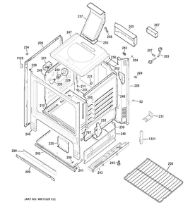 Body Parts Diagram and Parts List for JGBS10DEK1BB  General Electric Range