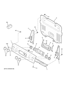 CONTROL PANEL Diagram and Parts List for JB645DK3BB  General Electric Range