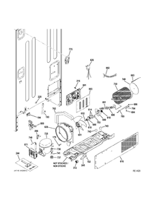 Machine Compartment Diagram and Parts List for PFE29PSDSS  General Electric Refrigerator