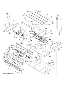 CONTROL PANEL Diagram and Parts List for ZET2SH2SS  General Electric Wall Oven