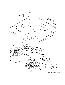 Cooktop Diagram and Parts List for PB935BP1TS  General Electric Range