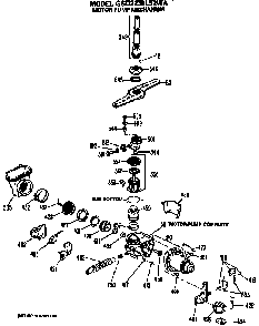 Motor/pump Diagram and Parts List for GSD2230L52WA  General Electric Dishwasher