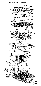 Unit Parts Diagram and Parts List for TBF16SGB  General Electric Refrigerator