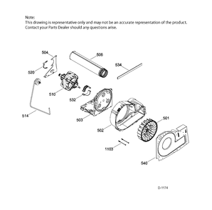 BLOWER & DRIVE ASM Diagram and Parts List for GTD42EAAJ1WW  General Electric Dryer