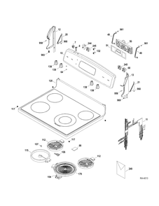CONTROLS-COOKTOP Diagram and Parts List for JCBP66DP3BB  General Electric Range