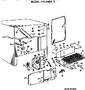 Unit Parts Diagram and Parts List for TFX24EGB  General Electric Refrigerator