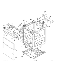 CABINET Diagram and Parts List for GUAP240EM0WW  General Electric Washer