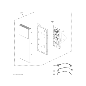 Control Parts Diagram and Parts List for PVM9005RY1SS  General Electric Range Hood
