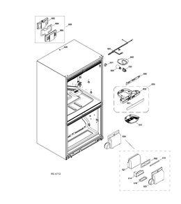FF FUNCTIONAL PARTS Diagram and Parts List for GDRC3KBYCRWW  General Electric Refrigerator