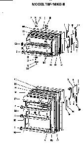 Doors Diagram and Parts List for TBF16XGB  General Electric Refrigerator