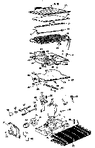 Unit Parts Diagram and Parts List for TBF14SJB  General Electric Refrigerator