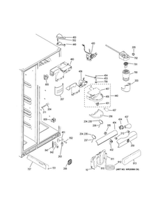 Fresh Food Section Diagram and Parts List for GSS23HGHECBB  General Electric Refrigerator