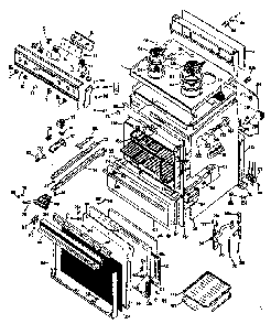 Electric Range Diagram and Parts List for JBP24G0J4  General Electric Range