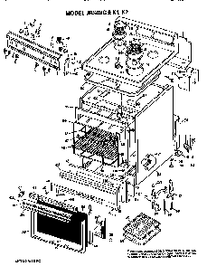 Main Body/cooktop/controls Diagram and Parts List for JBS03GK1  General Electric Range