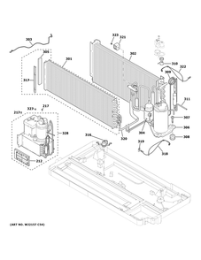 Sealed System Diagram and Parts List for AZ65H12EBMW6  General Electric Air Conditioner