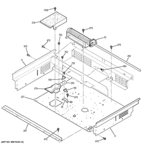 Cooling Fan Diagram and Parts List for JS630DF2CC  General Electric Range
