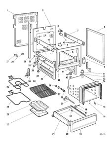 CHASSIS Diagram and Parts List for CRMF3150ZWW-3  General Electric Range