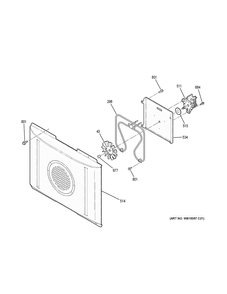 Convection Fan Diagram and Parts List for JB750FJ6DS  General Electric Range