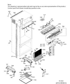 CONTROLS & COMPONENTS Diagram and Parts List for ZICP360NXDRH  General Electric Refrigerator