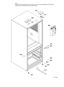 PARTS HINGE FRIDGE Diagram and Parts List for GBE21AGKBKWW  General Electric Refrigerator