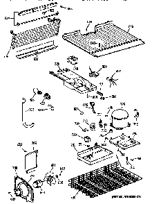 Unit Parts Diagram and Parts List for TBX14JABBRAA  General Electric Refrigerator