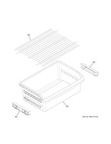 Part Location Diagram of WR72X25465 GE SLIDE BASKET FIXED