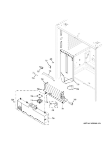 FRESH FOOD SECTION Diagram and Parts List for CFE28UELCDS  General Electric Refrigerator