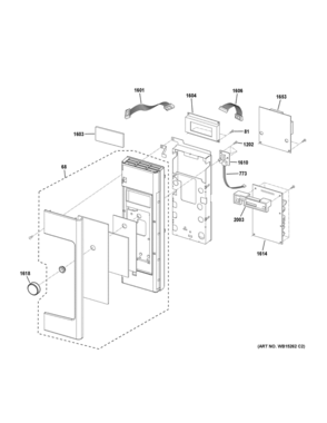 CONTROL PARTS Diagram and Parts List for PSA9240SF4SS  General Electric Range