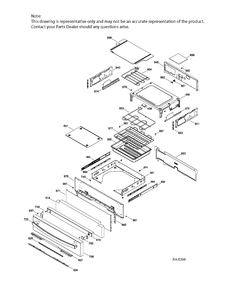 DRAWER PARTS Diagram and Parts List for PCS940DF2WW  General Electric Range