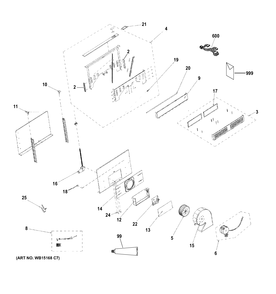 RANGE HOOD Diagram and Parts List for PVB94DT6BB  General Electric Range Hood