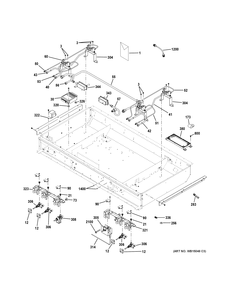 GAS & BURNER PARTS Diagram and Parts List for ZGP484NGR4SS  General Electric Range