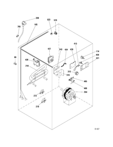 CABINET & MOTOR Diagram and Parts List for RCKH315EFWW  General Electric Dryer