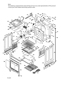 BODY PARTS Diagram and Parts List for PCGS910SEF2SS  General Electric Range