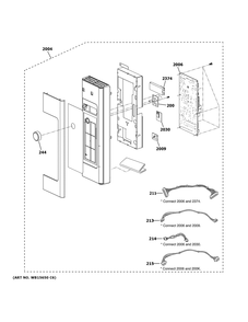 Control Parts Diagram and Parts List for PVM9179EK6ES  General Electric Microwave