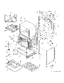 Lower oven Diagram and Parts List for PB960SJ6SS  General Electric Range