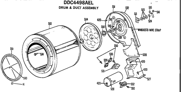 Part Location Diagram of WE2X125 GE NUT