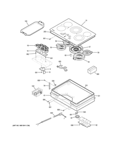 Part Location Diagram of WB62X36688 GE STAINLESS  MAINTOP GLASS & FRAME