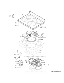 COOKTOP Diagram and Parts List for PCHB920SJ4SS  General Electric Range