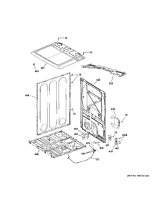 Cabinet And Top Panel Diagram and Parts List for GTD84ECPN2DG  General Electric Dryer