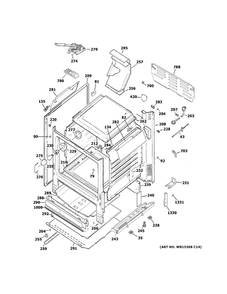 Body Parts Diagram and Parts List for JGB645SEK3SS  General Electric Range