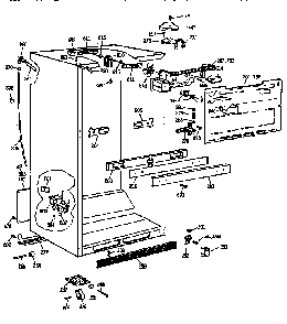 Cabinet Parts Diagram and Parts List for TBX22PRYFFWW  General Electric Refrigerator