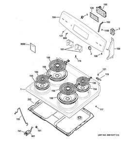 Part Location Diagram of WB07X21373 GE OVERLAY T09