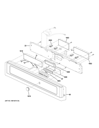 Control Parts Diagram and Parts List for CWB7030SL3SS  General Electric Microwave Oven Combo