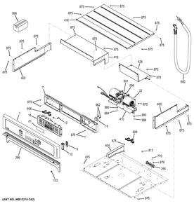 CONTROL PANEL Diagram and Parts List for PK7000EJ5ES  General Electric Wall Oven