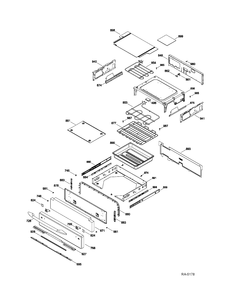 DRAWER Diagram and Parts List for PCS968DR2WW  General Electric Range